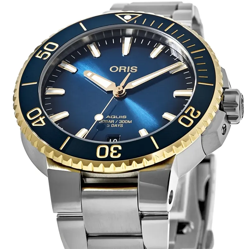 Oris Aquis Date Calibre 400 Blue Dial Men's Watch | 0140077696355
